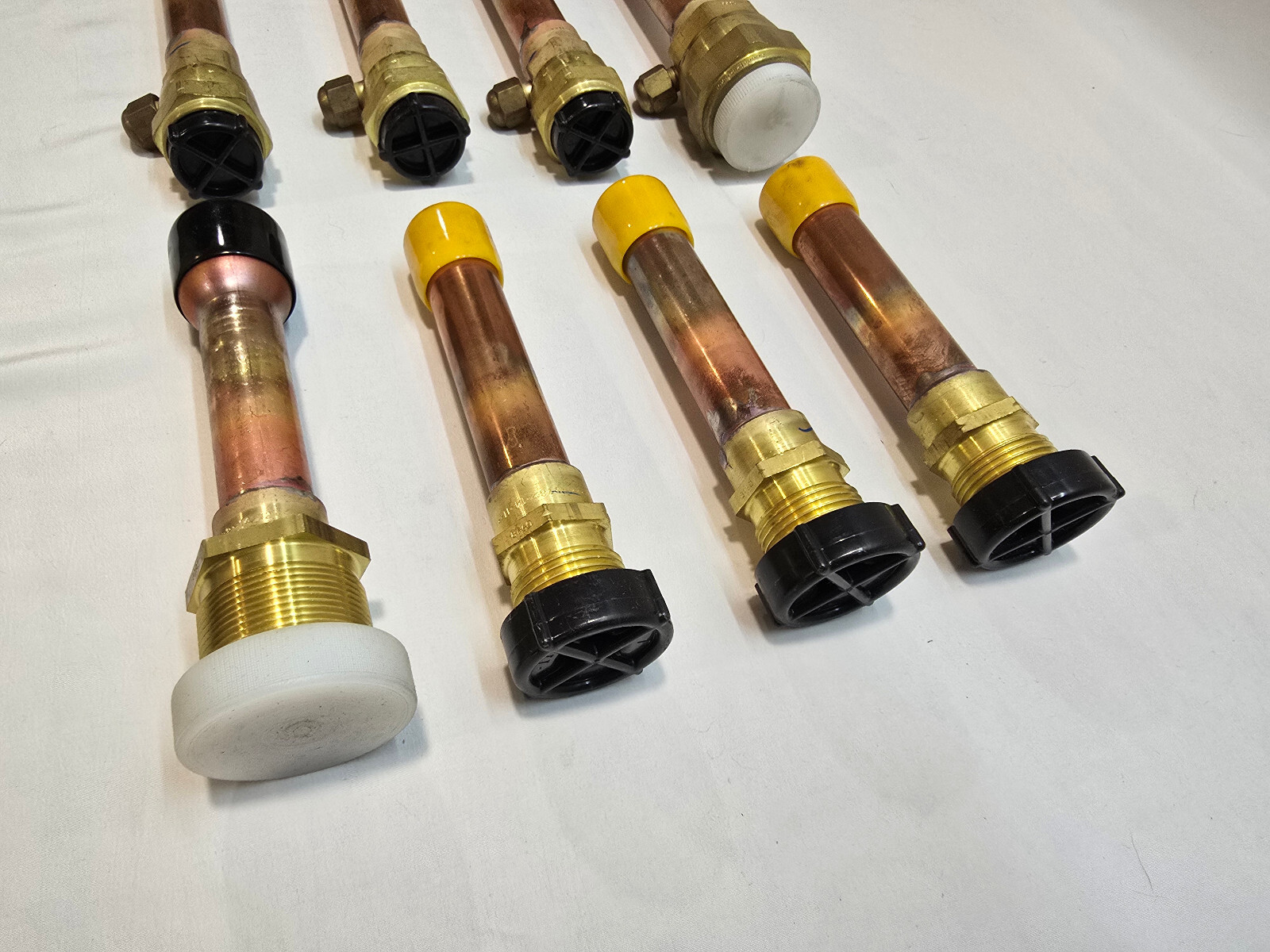 Lot 13x Parker Legris Quick Connect Stub Tubes Brass Copper HVAC Service Tools