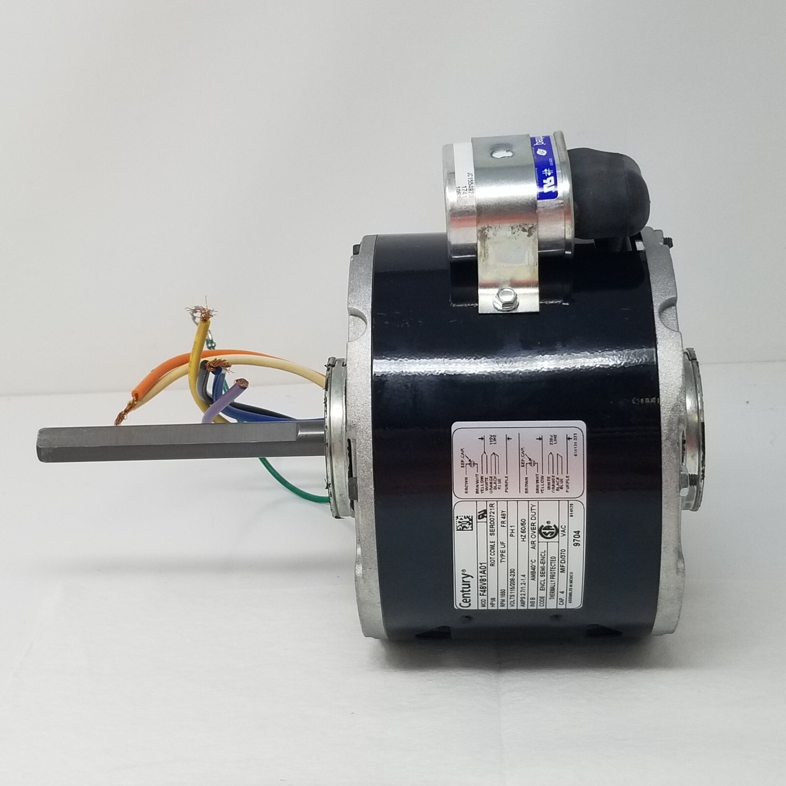 Direct Drive Blower 1/8 HP 1,550 RPM Motor 1 Speed Open Air-Over Ring Mount 9704