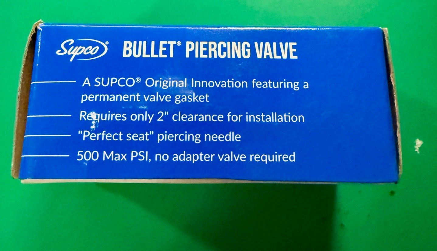SUPCO Bullet Piercing Valve, BPV21, 1/2″ , 5/8″ Tubing, BPV21