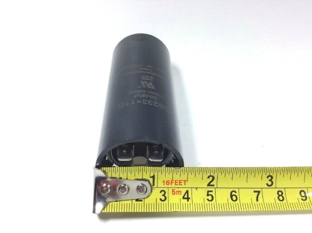 NEW 233-280 uf MFD Start Capacitor 110 V Motor Compressor Pool Cap CS233X110