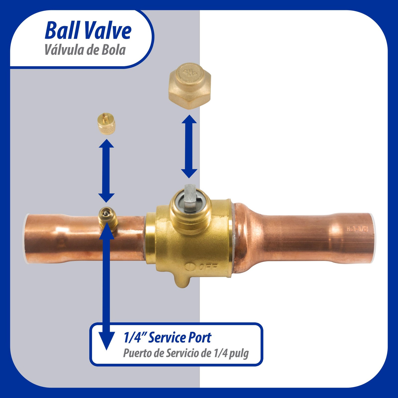 Appli Parts APBV-138 1-3/8 in Shut Off Ball Valve ODF Universal Replacement 610