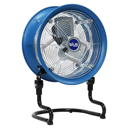 Patterson Blue1400 Industrial Fan, Floor Mount, 14 In Blade Dia, 115V, 2,