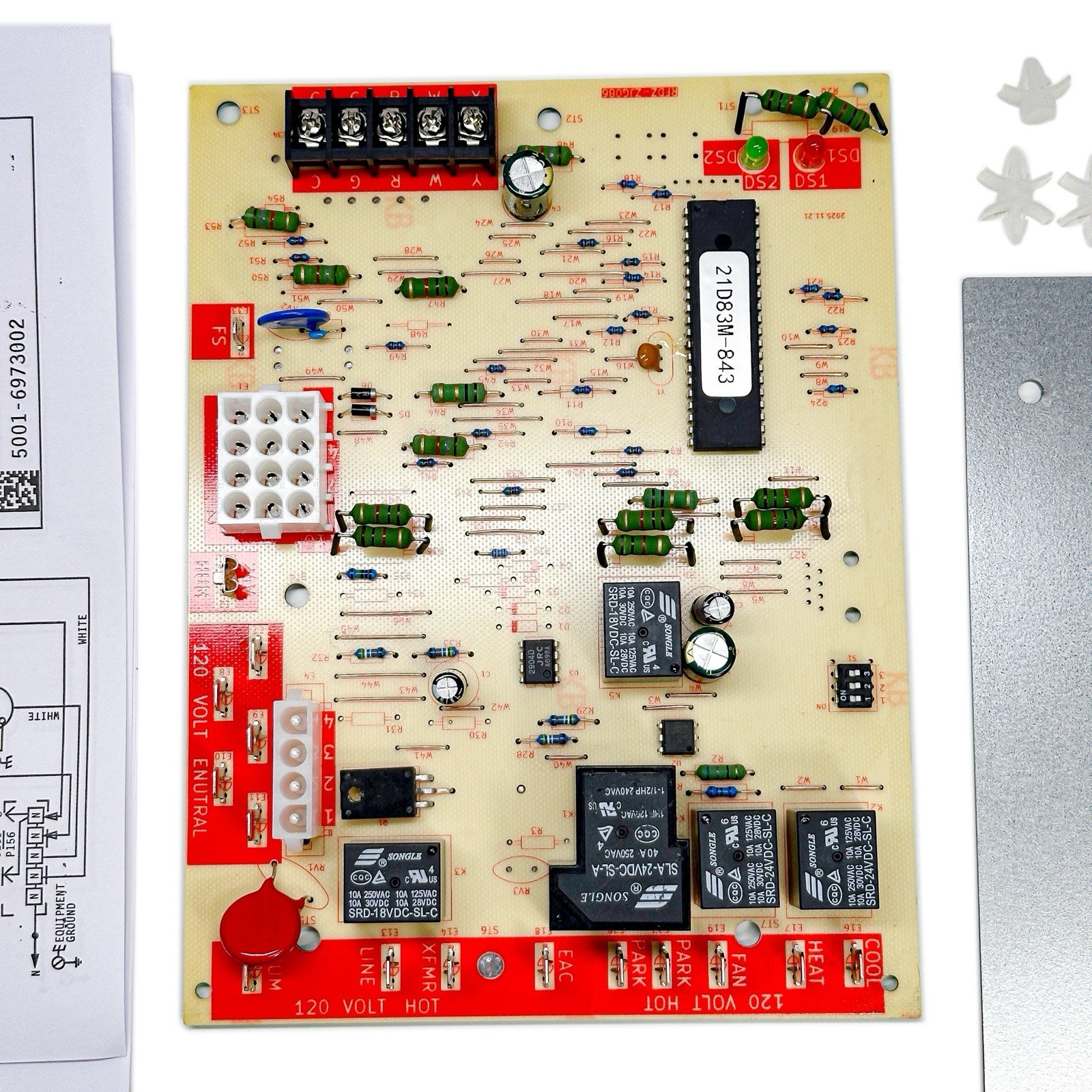 21D83M-843 Furnace Control Circuit Board For Lennox G40UH 83M00 & White-Rodgers