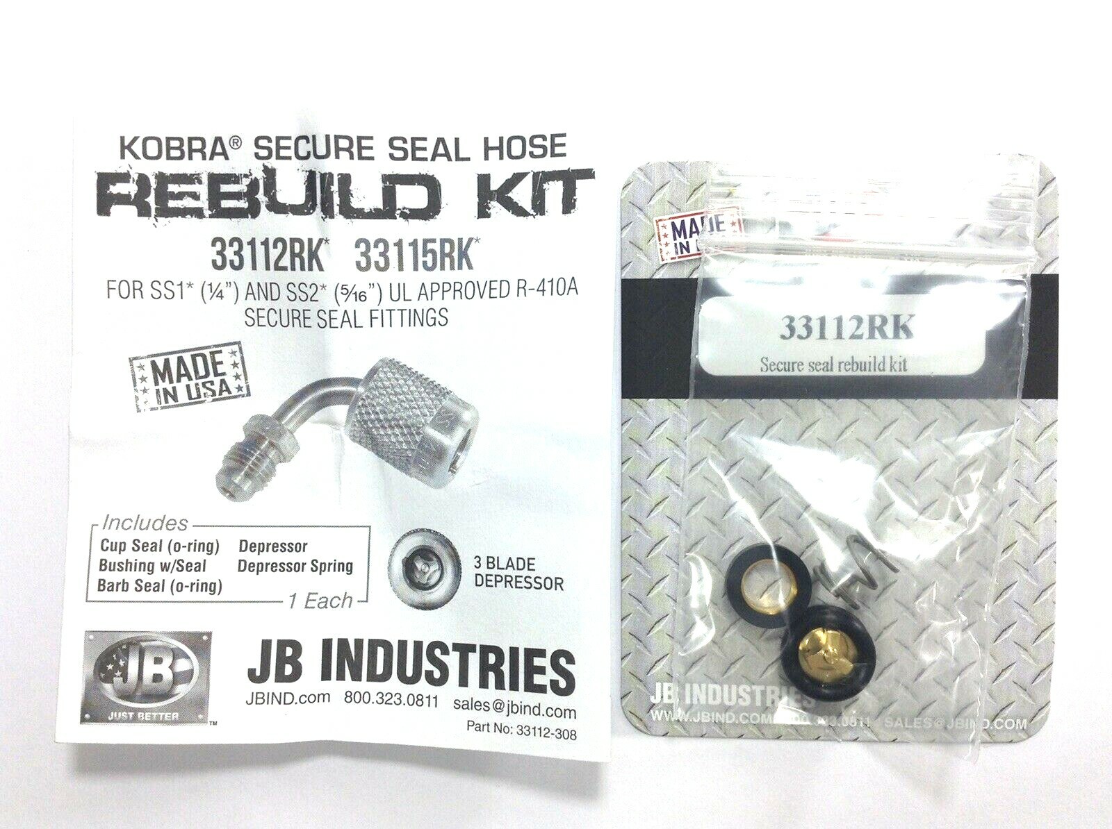 Seal Rebuild Repair Kit for Hose Set JB Industries – 33112RK MADE IN USA