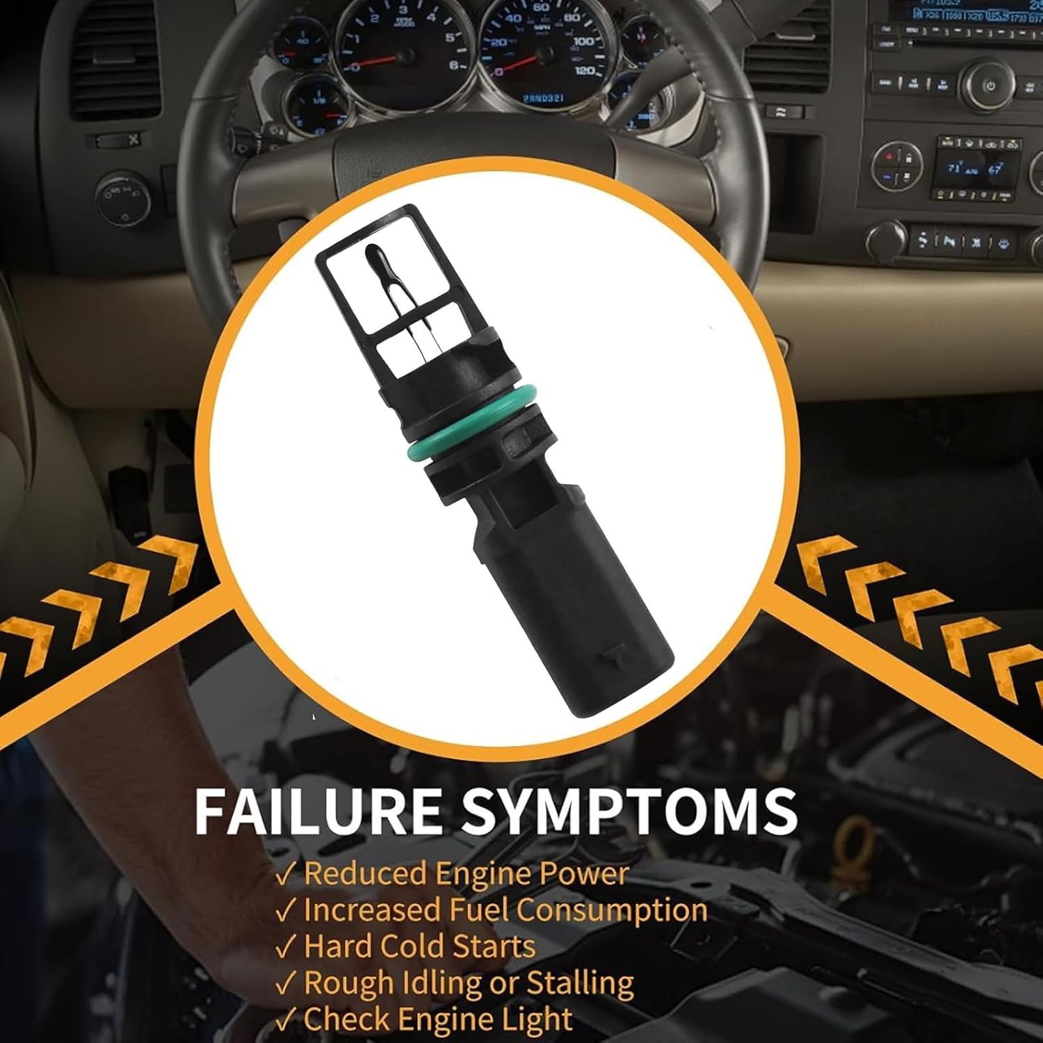 Air Charge Temperature Sensor & Connector Harness Pigtail for Chrysler Dodge Ave