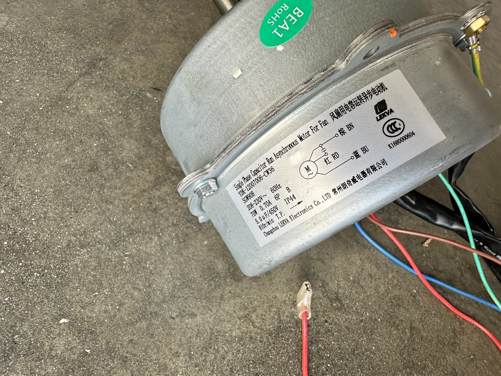 36K BTU Mini Split Outdoor Air Conditioner Fan Motor YDK-12007006-CW36 SGW90B