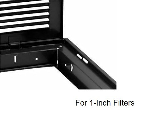 18″ x 18″ (DUCT SIZE) Steel Return Air Filter Grille for 1-Inch Filter, in Black