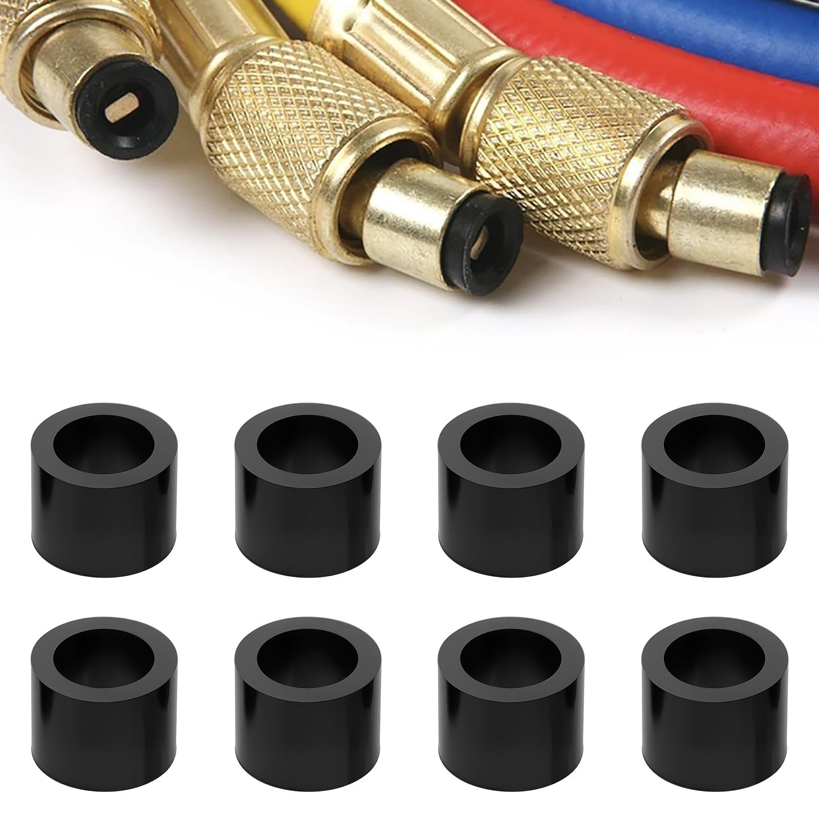 HVAC Hose Gasket 1/4″ – AC Charging Hose Seals, 8 Pack, Leak-Proof O-Ring for Ga