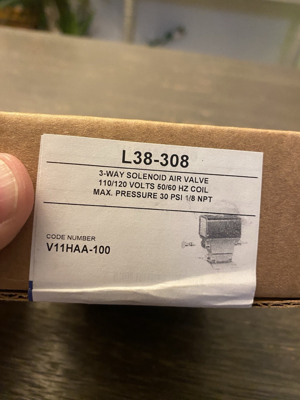 Johnson Controls L38-308 3-Way Solenoid Air Valve 110/120 Volts