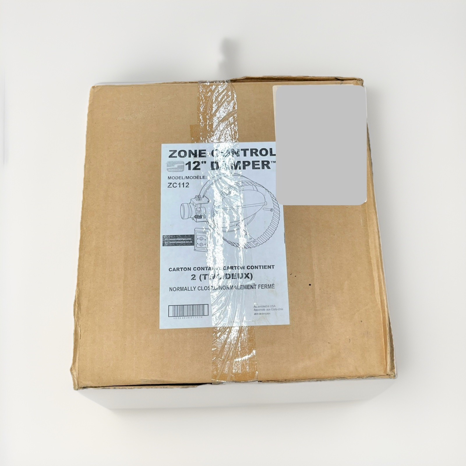 Suncourt ZoneMaster 12-Inch Normally Closed Motorized Damper — Power Open/