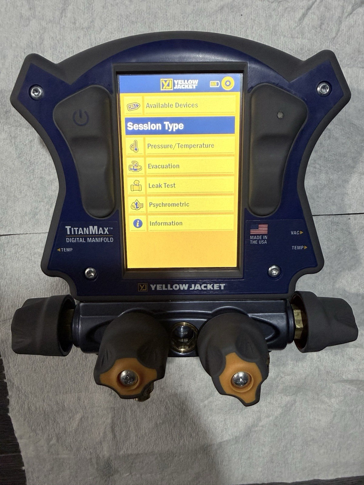 Yellow Jacket TitanMax Digital Manifold Plus II Hose Set Brass 60in 800psi