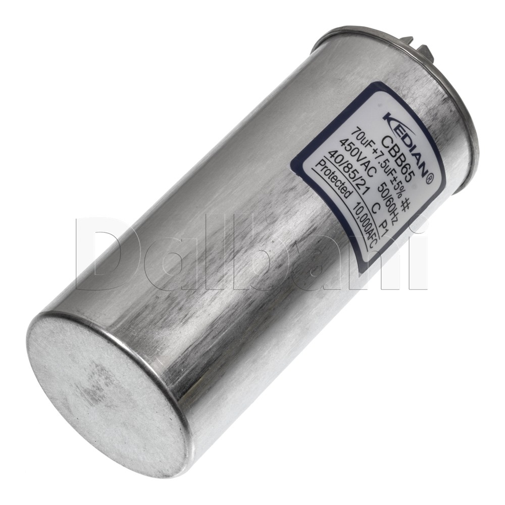 70/7.5 MFD Dual Run AC Capacitor 450V CBB65 HVAC AC Motor 70+7.5 uF 450VAC