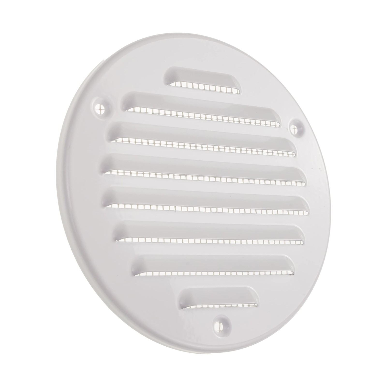 Vent Systems – 4 Inch (Inner) White Metal Round Soffit Air 4″ – White,
