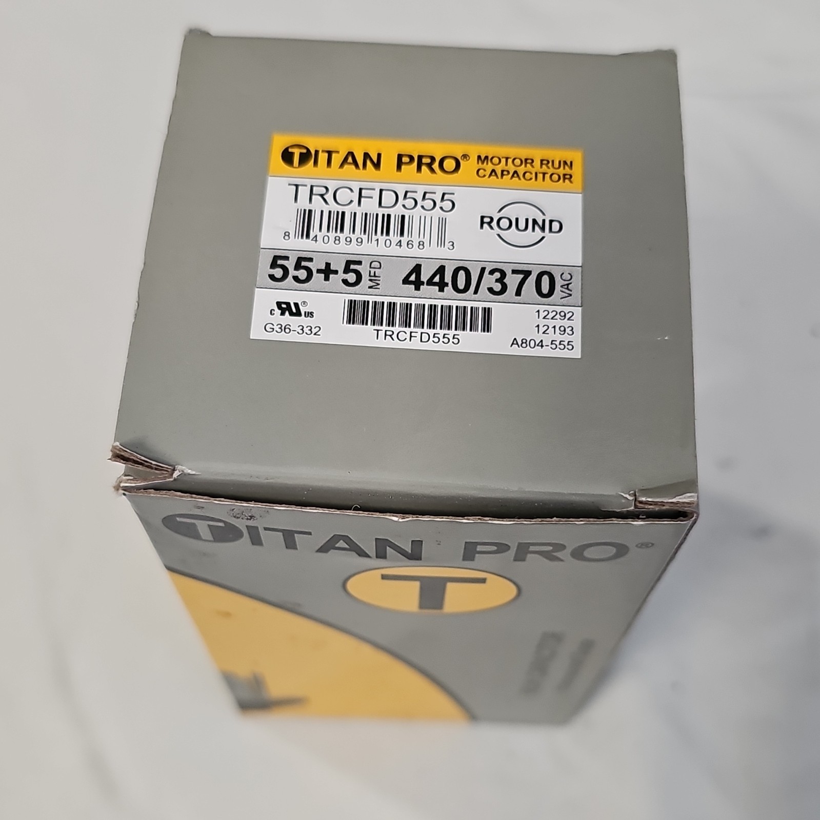 Titan Pro Motor Run Capacitor TRCFD555 55+5 MFD 440/370V Round