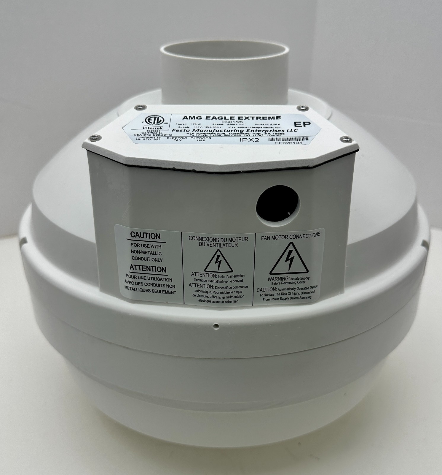 Festa Radon AMG Eagle Extreme Radon Fan Only 115v