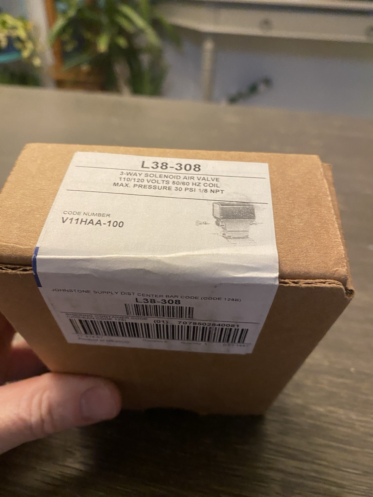 Johnson Controls L38-308 3-Way Solenoid Air Valve 110/120 Volts