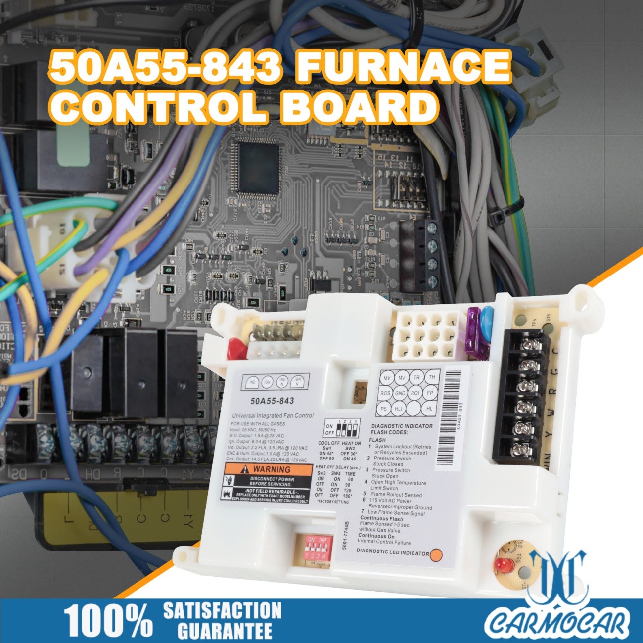 50A55-843 Integrated Furnace Control Board Fits For White Rodgers Lennox