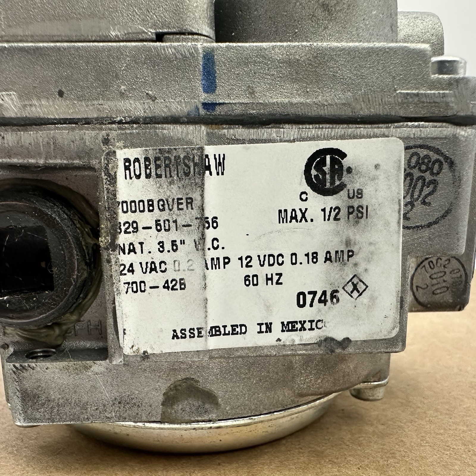 700-428 Robertshaw 24V Slow Open Natural Gas Valve 1/2 x 3/4″ – 7000BER-S7C READ