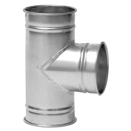 Nordfab 8040304766 Round 12″Dia 20″L 90 Degrees Steel Tee Branch, 12 In Duct