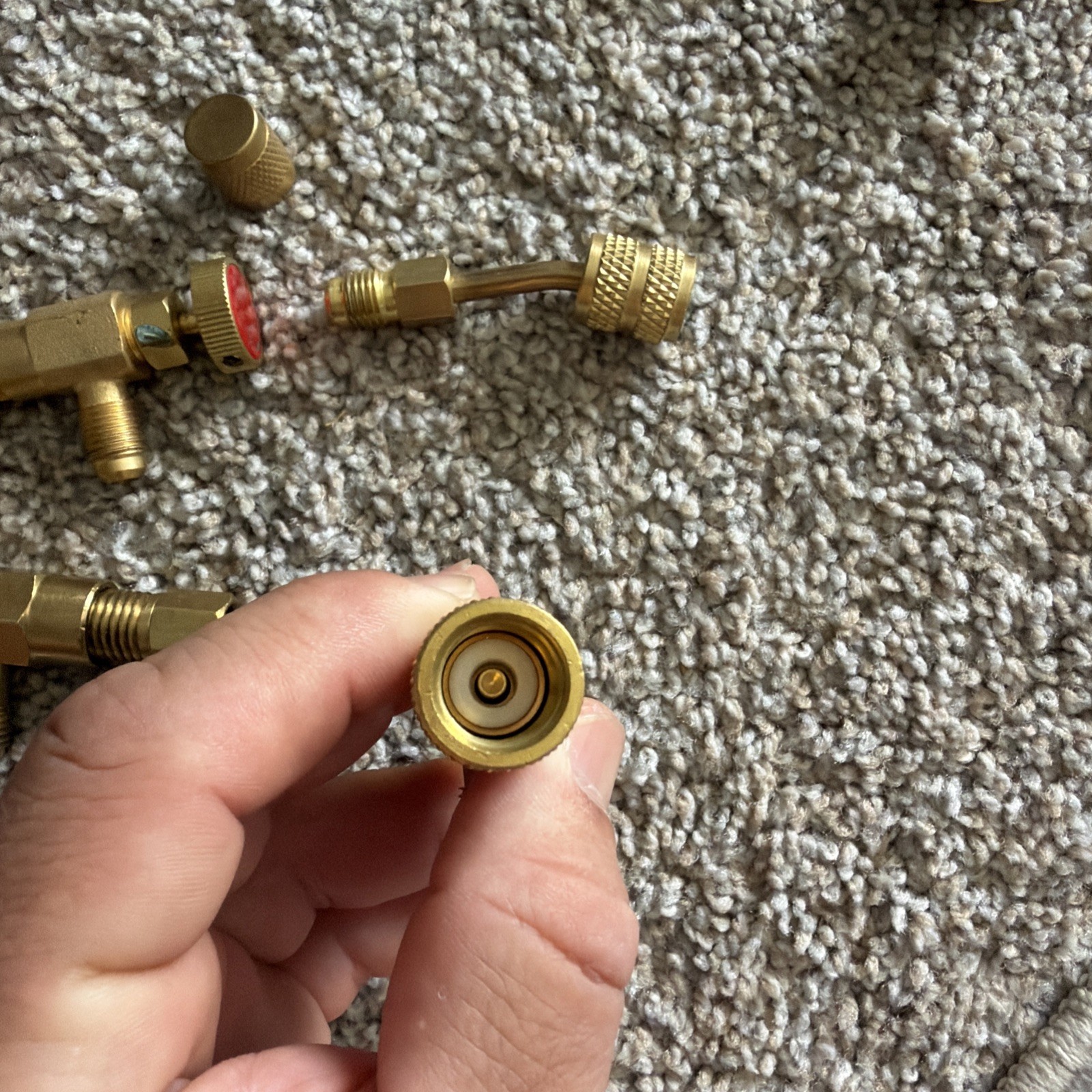 Mini Split Adapter 5/16 to 1/4 SAE Flare R410A Brass for HVAC Manifold Gauge