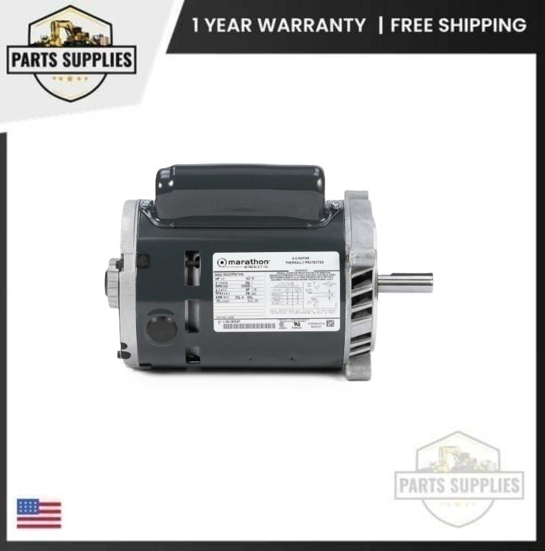 Marathon J1025 Fan and Blower Motor 1/3 HP 3450 RPM 1PH 115/230V 56C 5KC37FN71HX