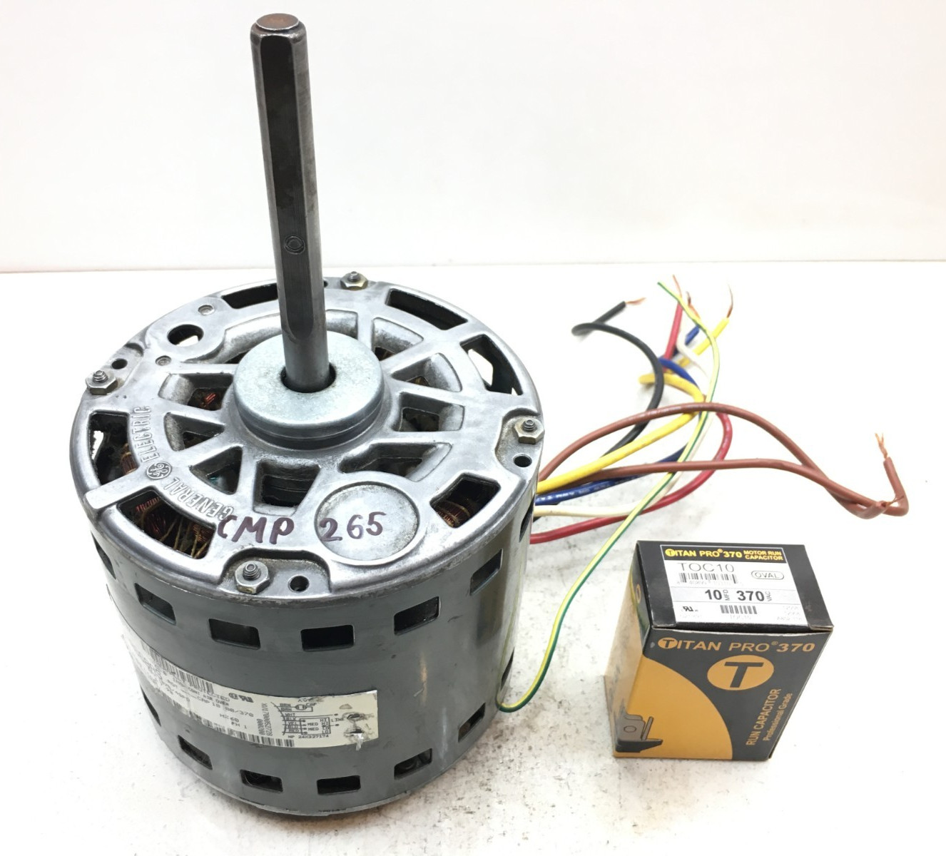 GE 5KCP39LGR668AS Furnace Blower Motor 1/2HP 115V 1075RPM 4SPD HC43AE116A CMP265