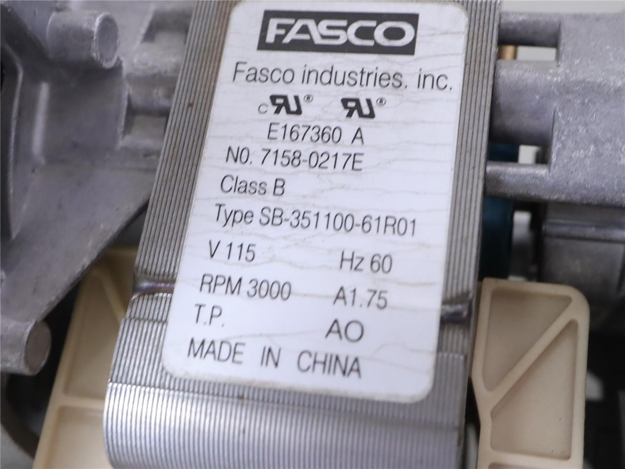 FASCO 7158-0217E Draft Inducer Blower Motor Assembly 7058-0464E 101202-01