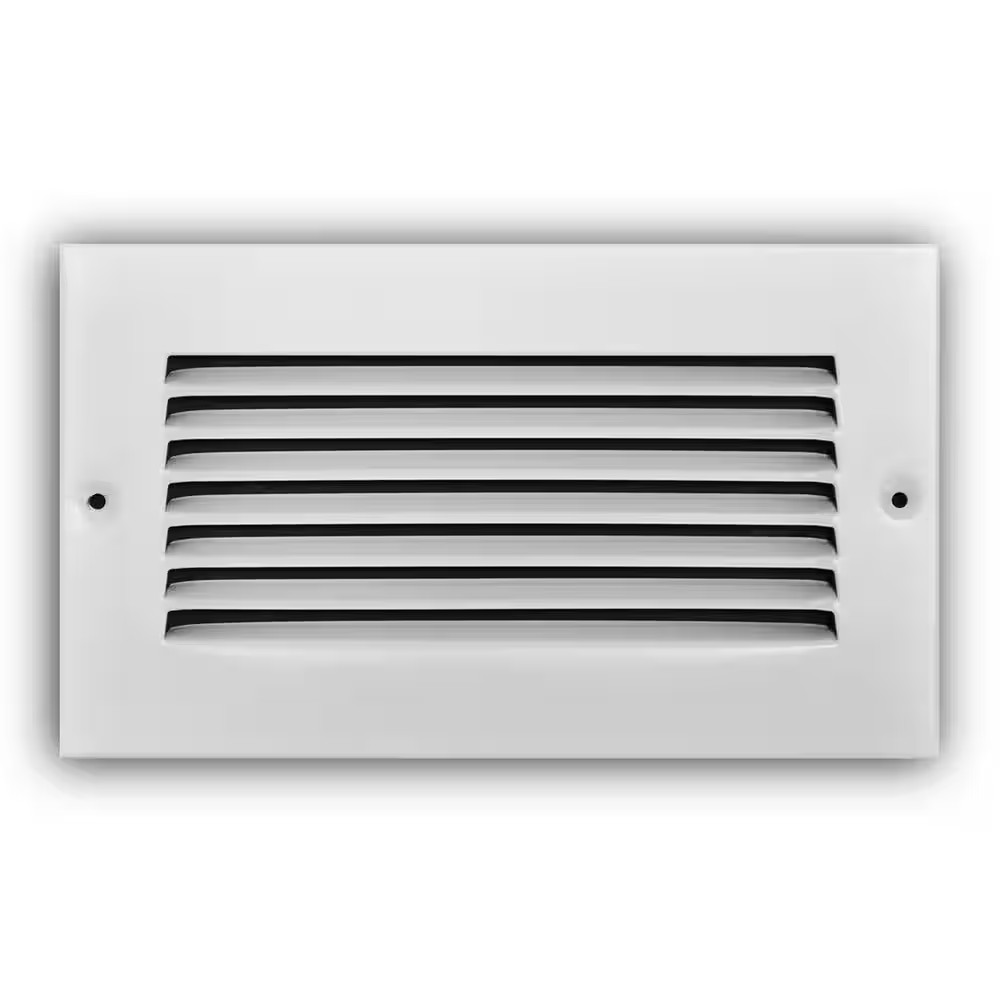 8 In. X 4 In. Steel Return Air Grille in White