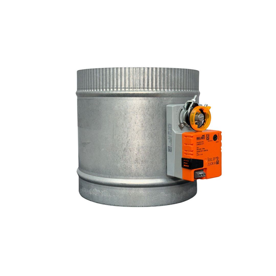 SD 9″ Bellimo 3 wire Motorized 24v round zone control damper dampner