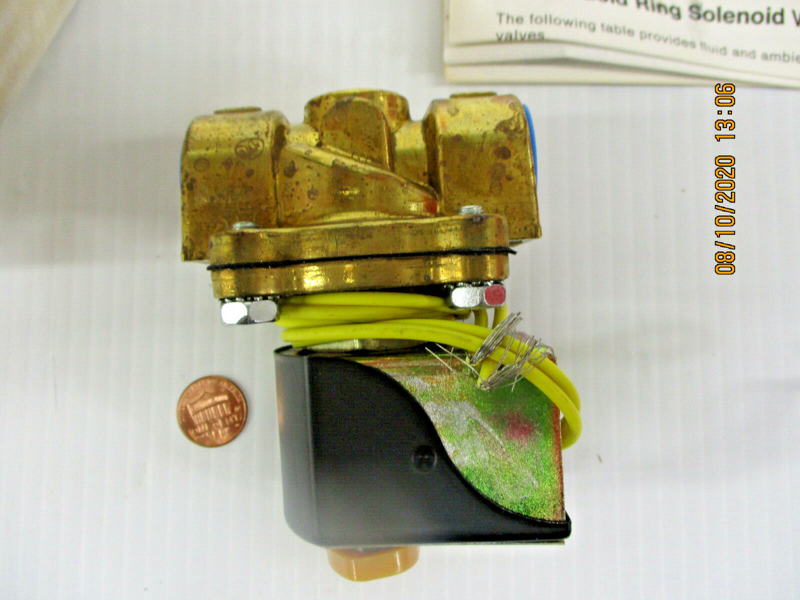 New, PARKER 12F2302148ACFEC05, GOLD RING 3/4 X 3/4 SOLENOID VALVE