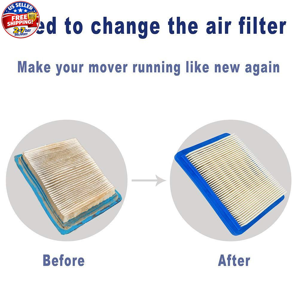 5 Pack 491588S Air Filter, Compatible with 491588 4915885 Flat OEM Air Cleaner C