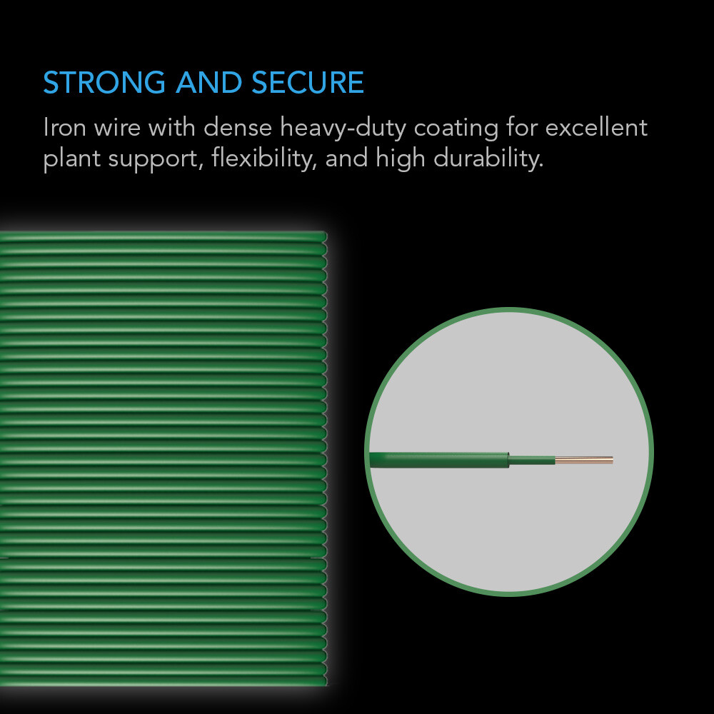Heavy Duty Plant Twist Ties, 10m Green Wire Ties for Gardening Home and Office
