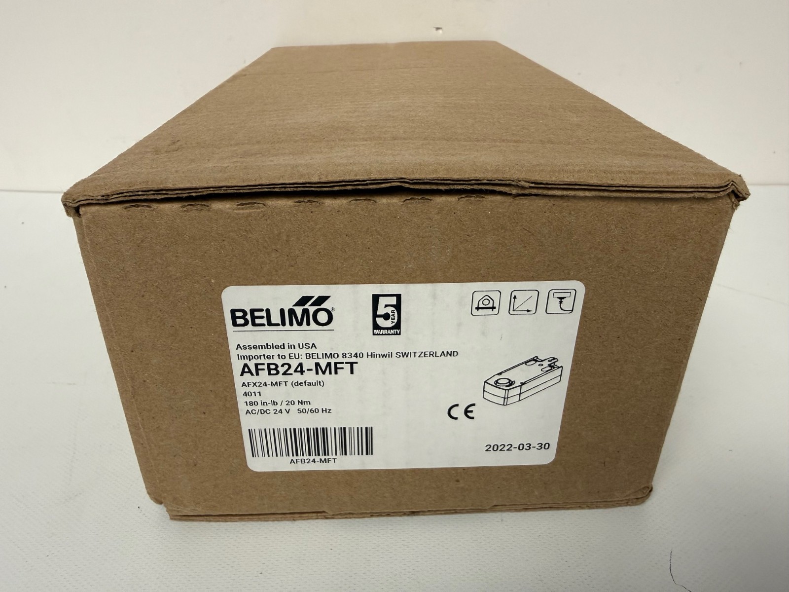 BELIMO AFB24-MFT ACTUATOR 180 IN-LB 20NM AC/DC 24V NEW OPEN BOX