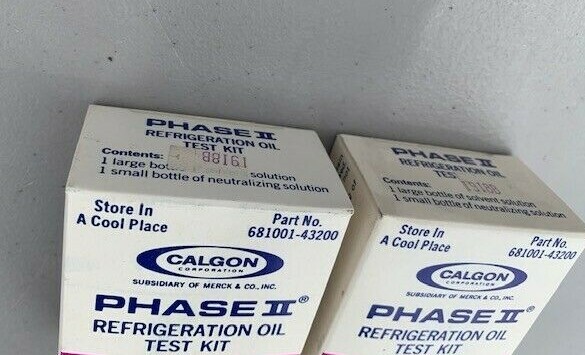 CALGON Phase II Refrigeration Oil Test Kit 681001-43200 LOT OF 2 *NEW*