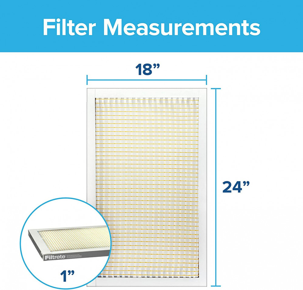 Filtrete 18x24x1, AC Furnace Air Filter, MPR 300, 6 Count TOTAL 6 PACK , White