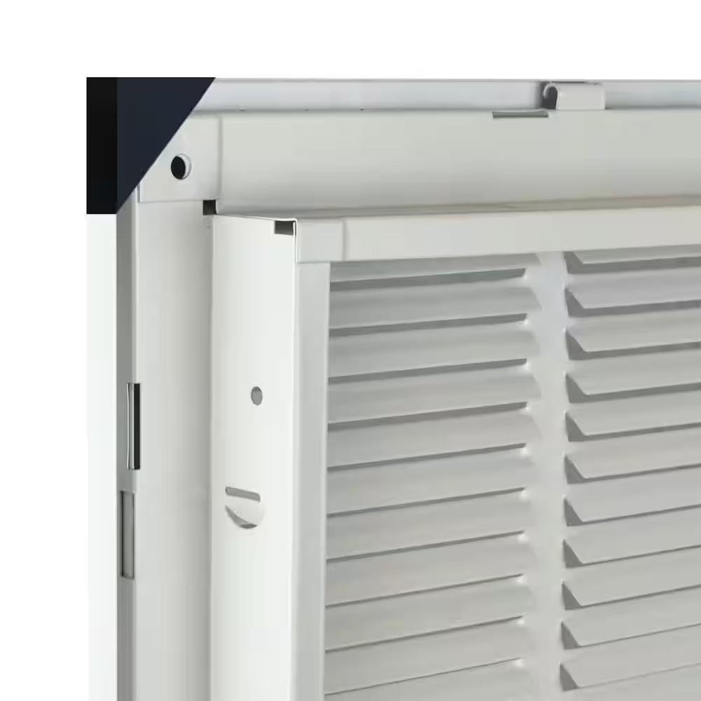 24 In. X 12 In. Square Hinged Return Air Filter Grille of Steel in White