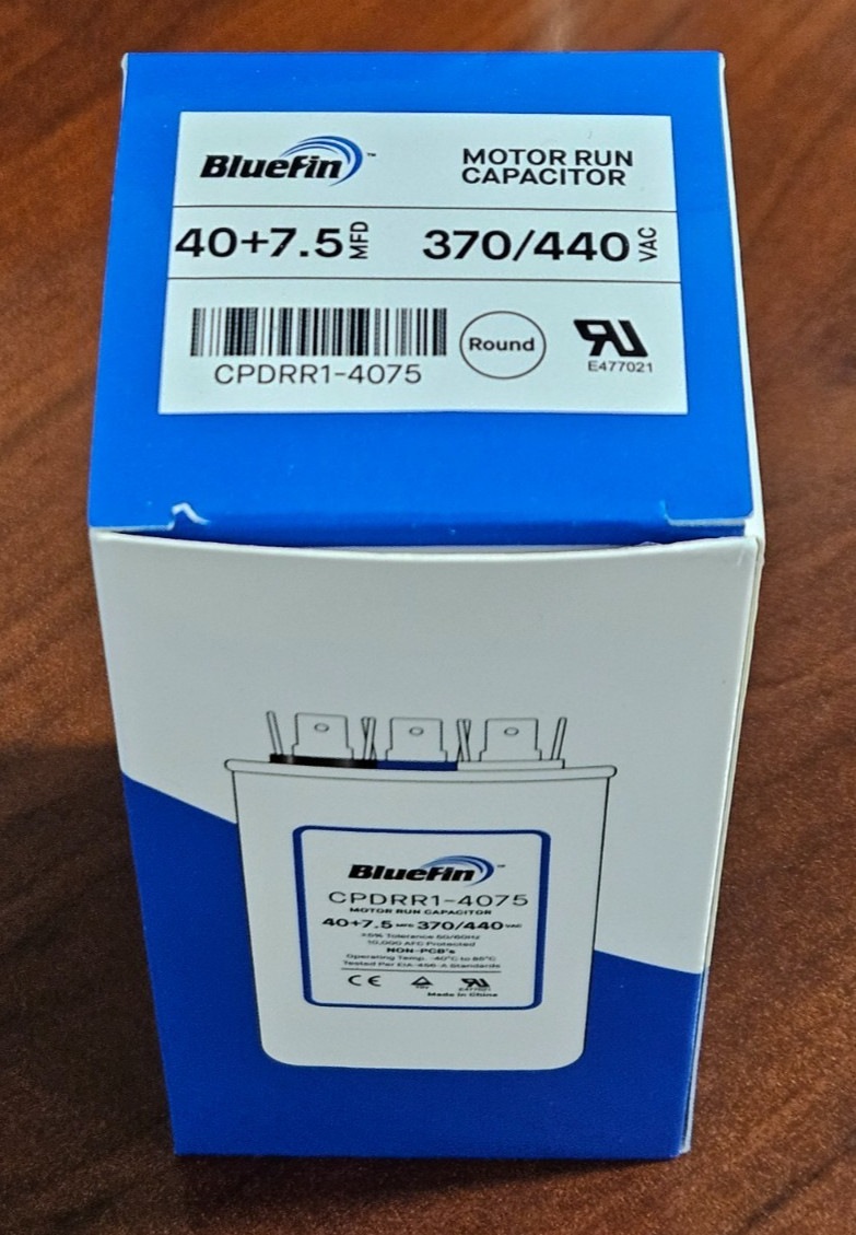 40+7.5 40/7.5 uF MFD 370/440V 440 VAC HVAC Universal Dual Run Capacitor HVAC AC