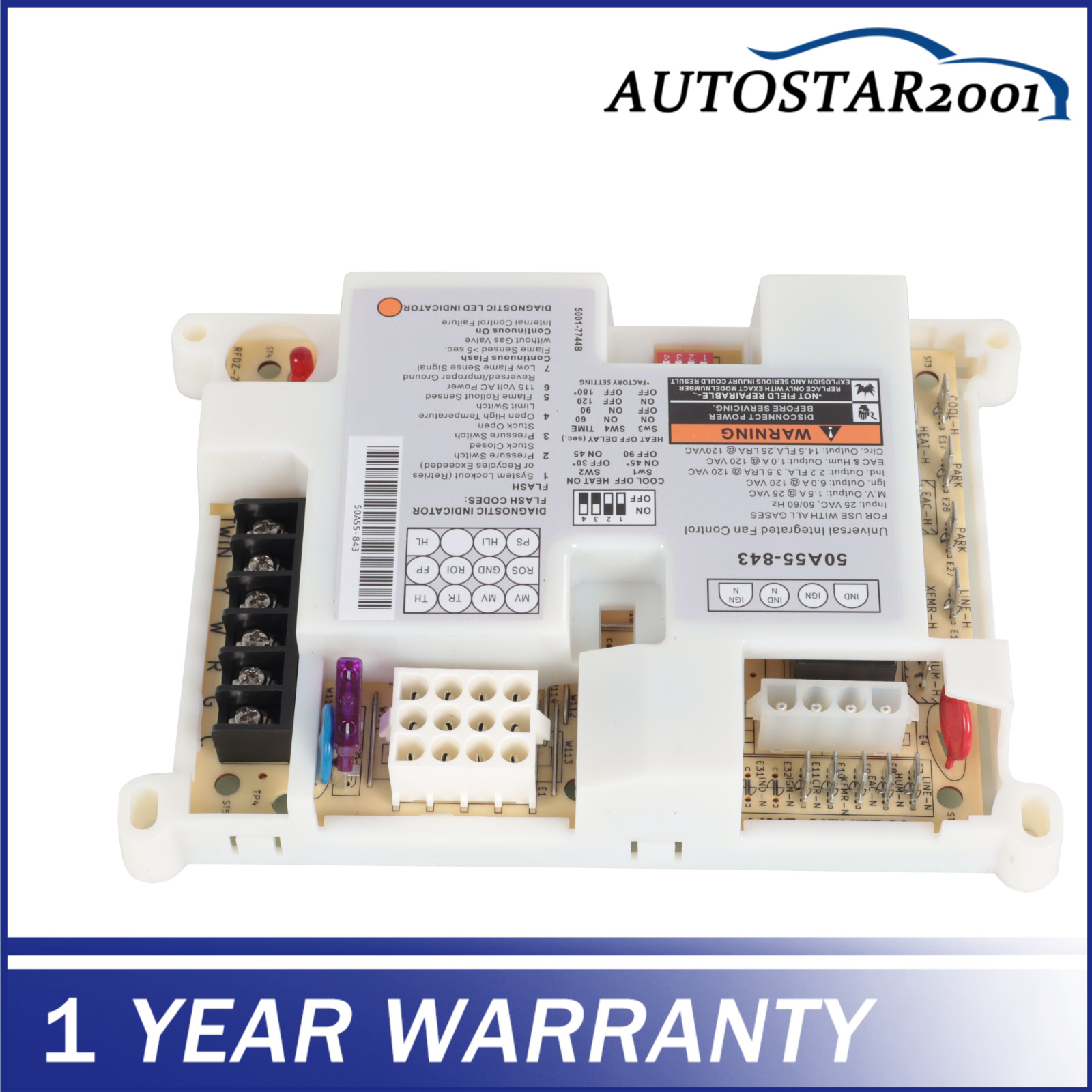 50A55-843 Fit For White Rodgers Lennox Integrated Furnace Control Board NEW
