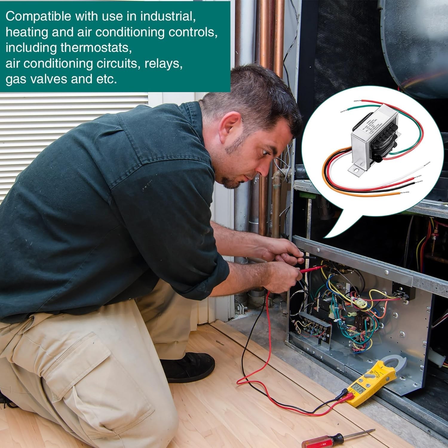 Reliable 24V 40VA Control Transformer with Multi Tap – For HVAC Systems