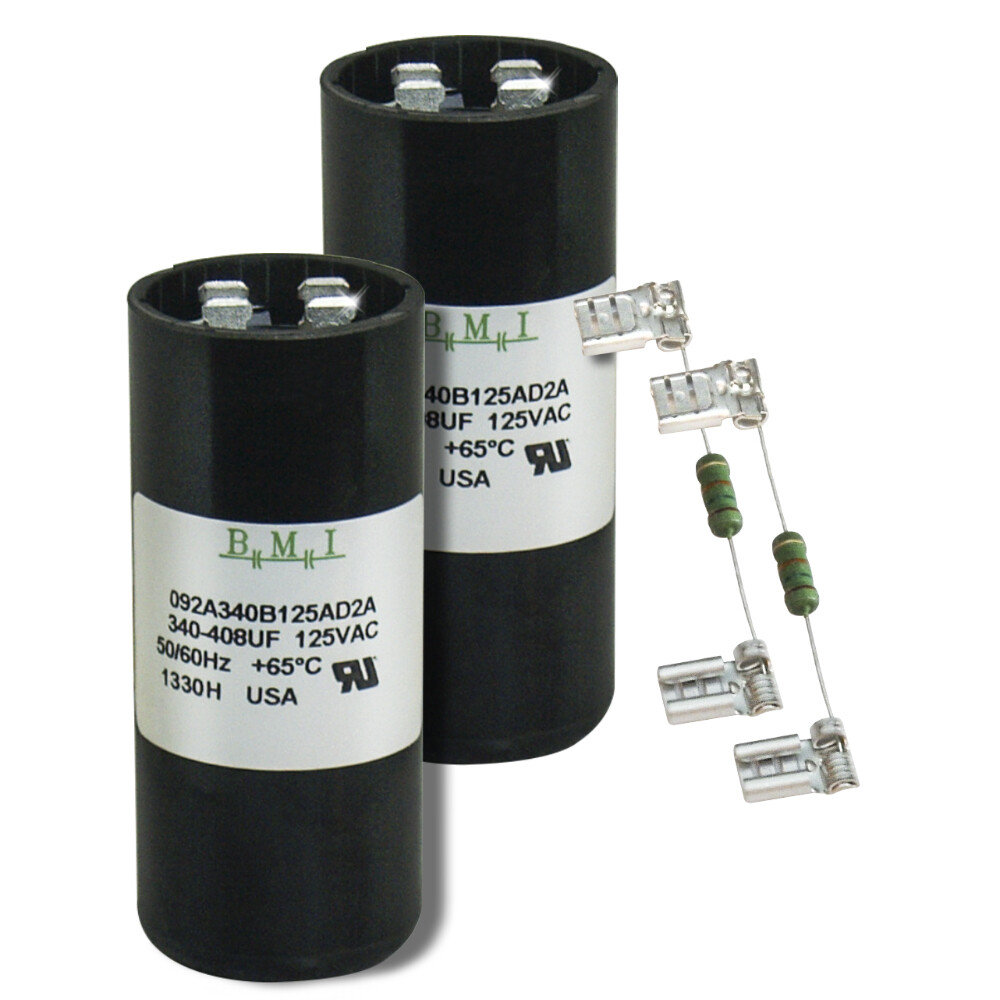 (2) PACK 340 – 408 UF MFD HVAC Motor Start Capacitors 125 VAC VOLT w/ Resistors