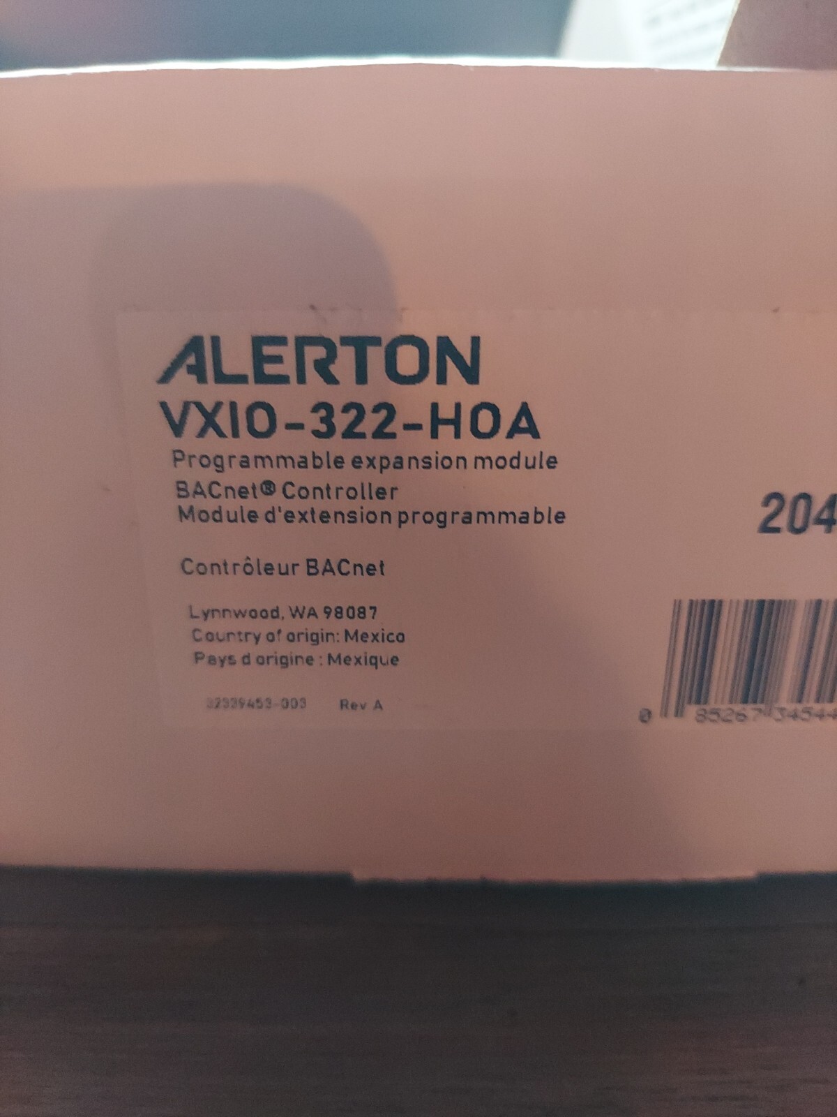 ALERTON VXIO-322-HOA BACnet Programmable I/O Expansion Module