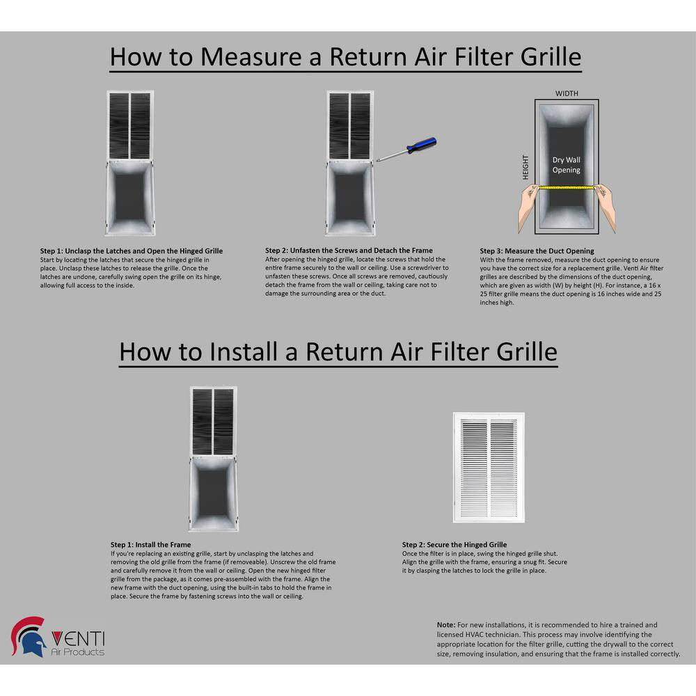24 In. X 12 In. Square Hinged Return Air Filter Grille of Steel in White