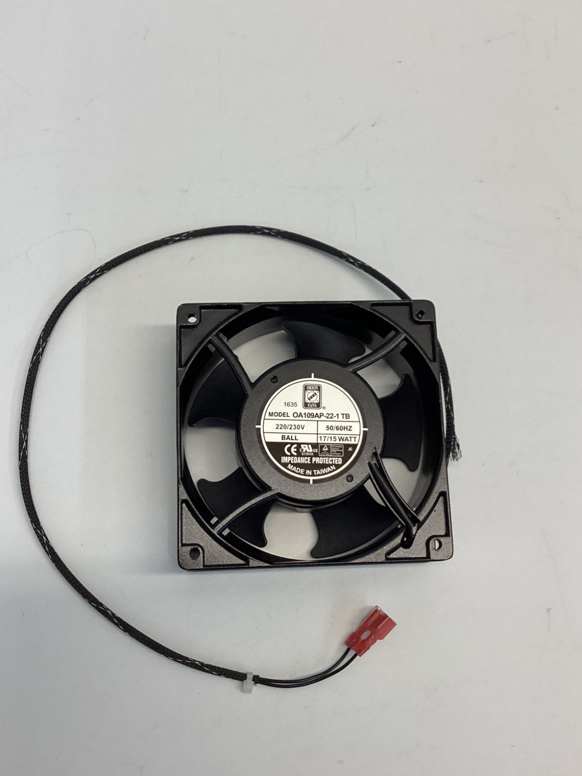 WIEGMANN WA4AXFN2 Standard Square Axial Fan: 4 3/4 in Ht, 1 1/2 in Dp