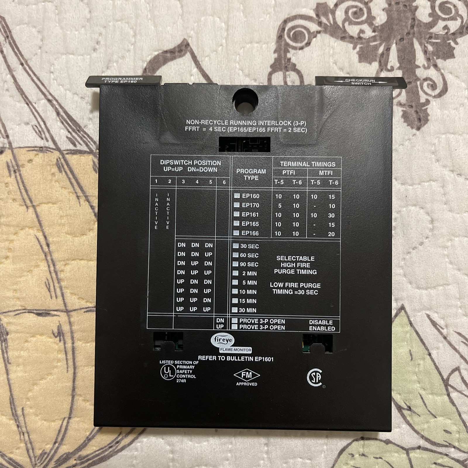 Fireye EP160 Programmer Module Non-Recycle