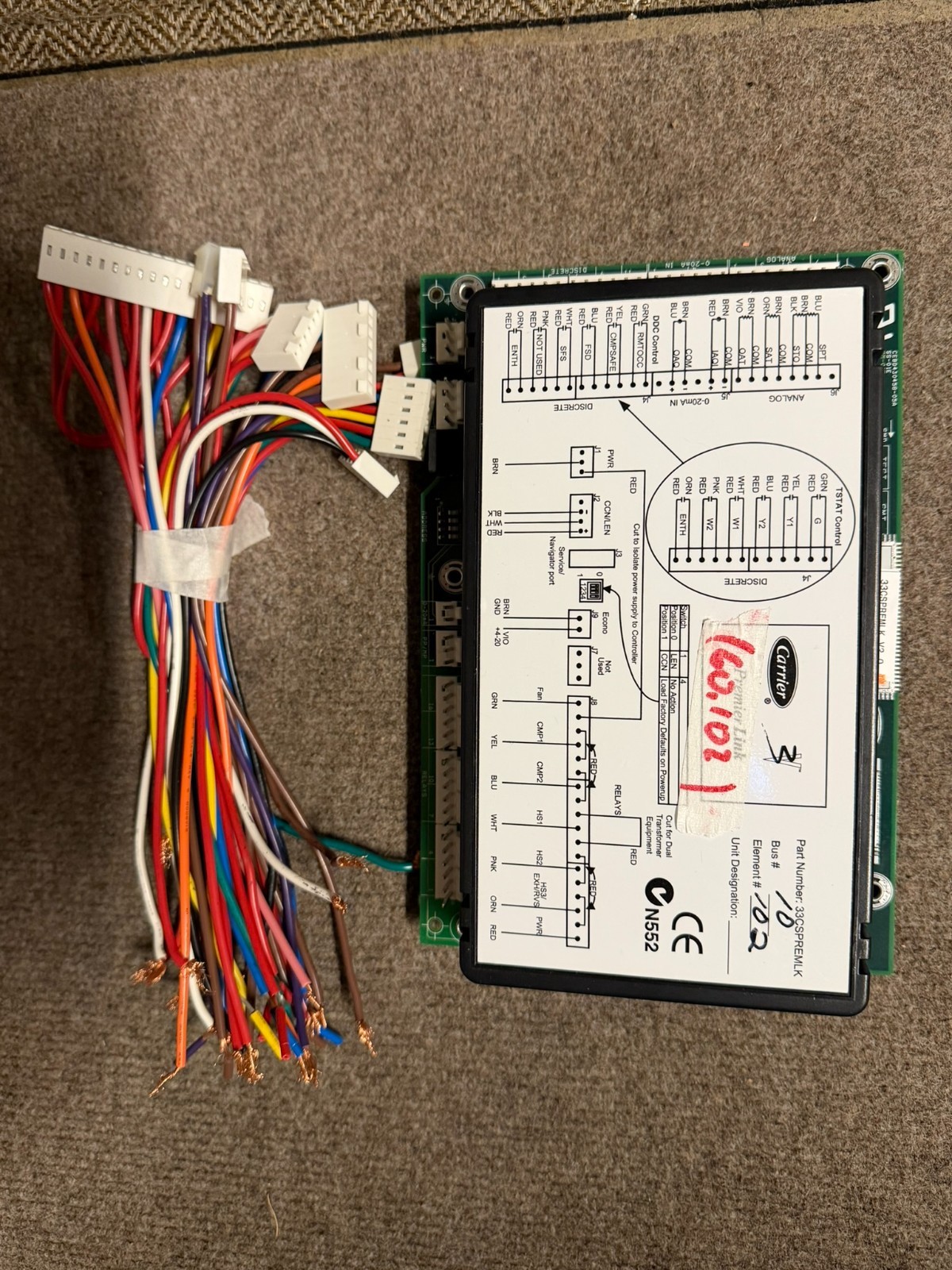 Carrier 3v Premier Link – 33CSPREMLK 2.0 – All connectors -TESTED