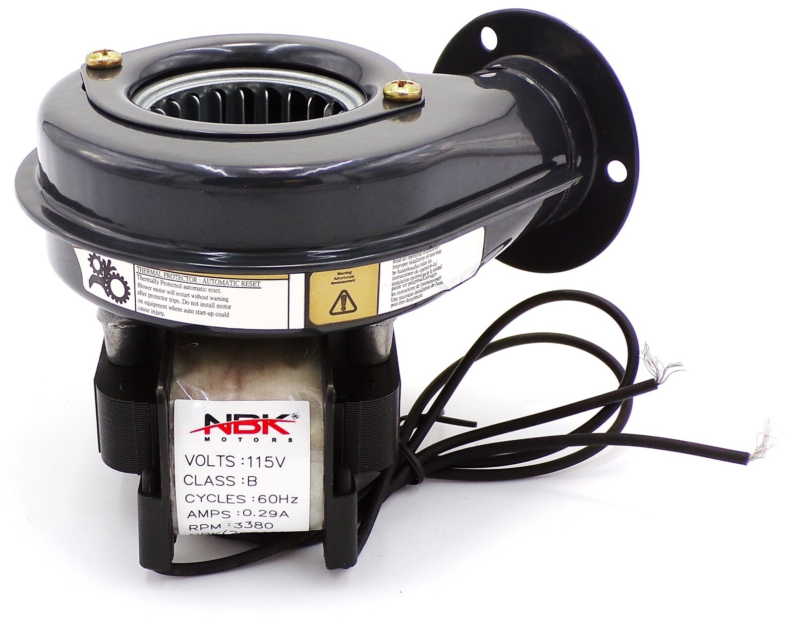 Dayton 1Tdn1 Round Oem Blower, 3394 Rpm, 1 Phase, Direct, Rolled Steel