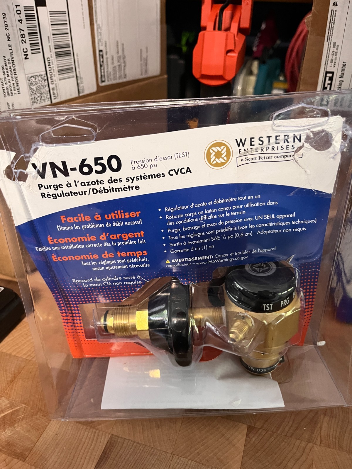 Western Enterprises VN-650 Flowmeter Nitrogen Purging Regulator w/650 PSI Test
