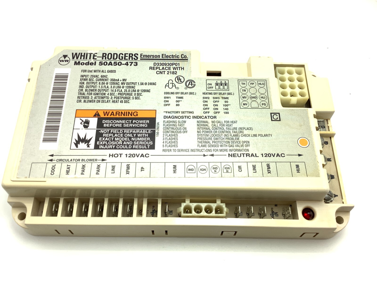 50A50-473 CNT2182 Gas Furnace Control Board D330930P01 Tested and working Fast