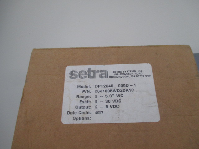 Setra DPT2640-05D-1 2641005WD2DA1C Pressure Transducer new