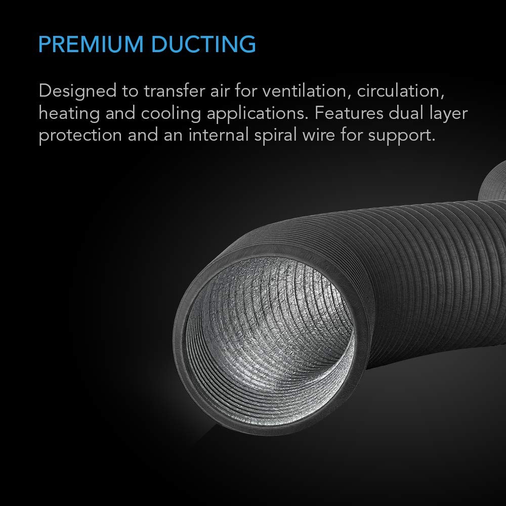 Ac Infinity Flexible 8-Inch Aluminum Ducting Heavy-Duty Four-Layer Protection